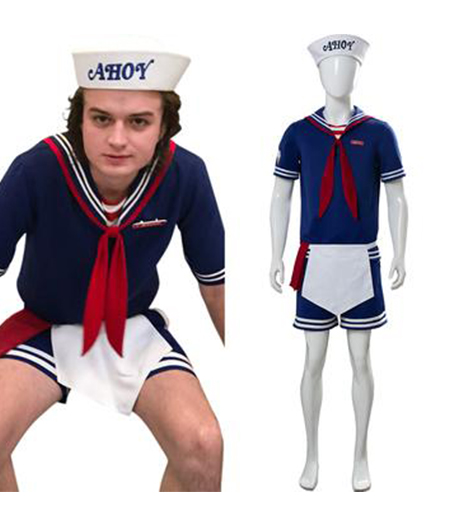 Stranger Things : Full Set Scoops Ahoy Steve Harrington Costume Cosplay Vente Chaude